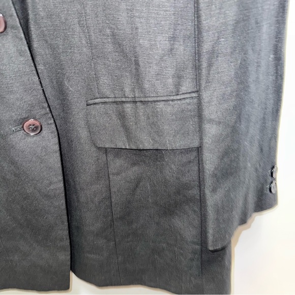 Eddie Bauer AKA Black Linen Blend Blazer Jacket Size 6 - Picture 6 of 12